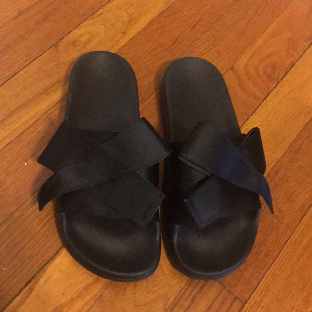 Zara Black Bow Sandals